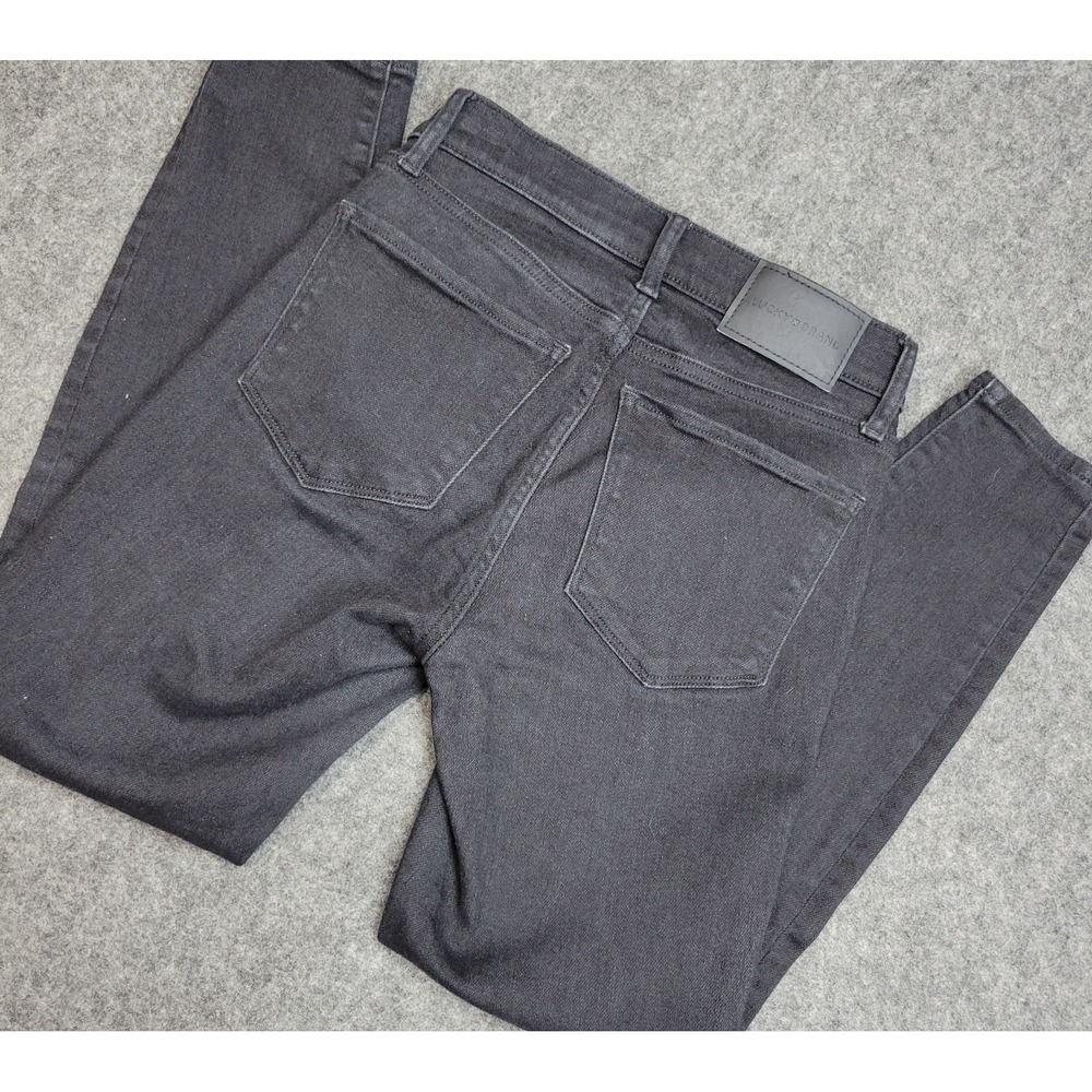 Lucky Brand Jeans Womens 2/26A Black Denim Streetwear Ava Mid Rise Skinny Leg